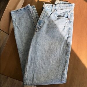 Abercrombie & Fitch curve love Light Blue Straight Jeans